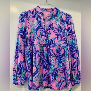 NWT Lilly Pulitzer Winona Knit Tunic Top Lilac Rose Just A Lil Jelly Sz XS